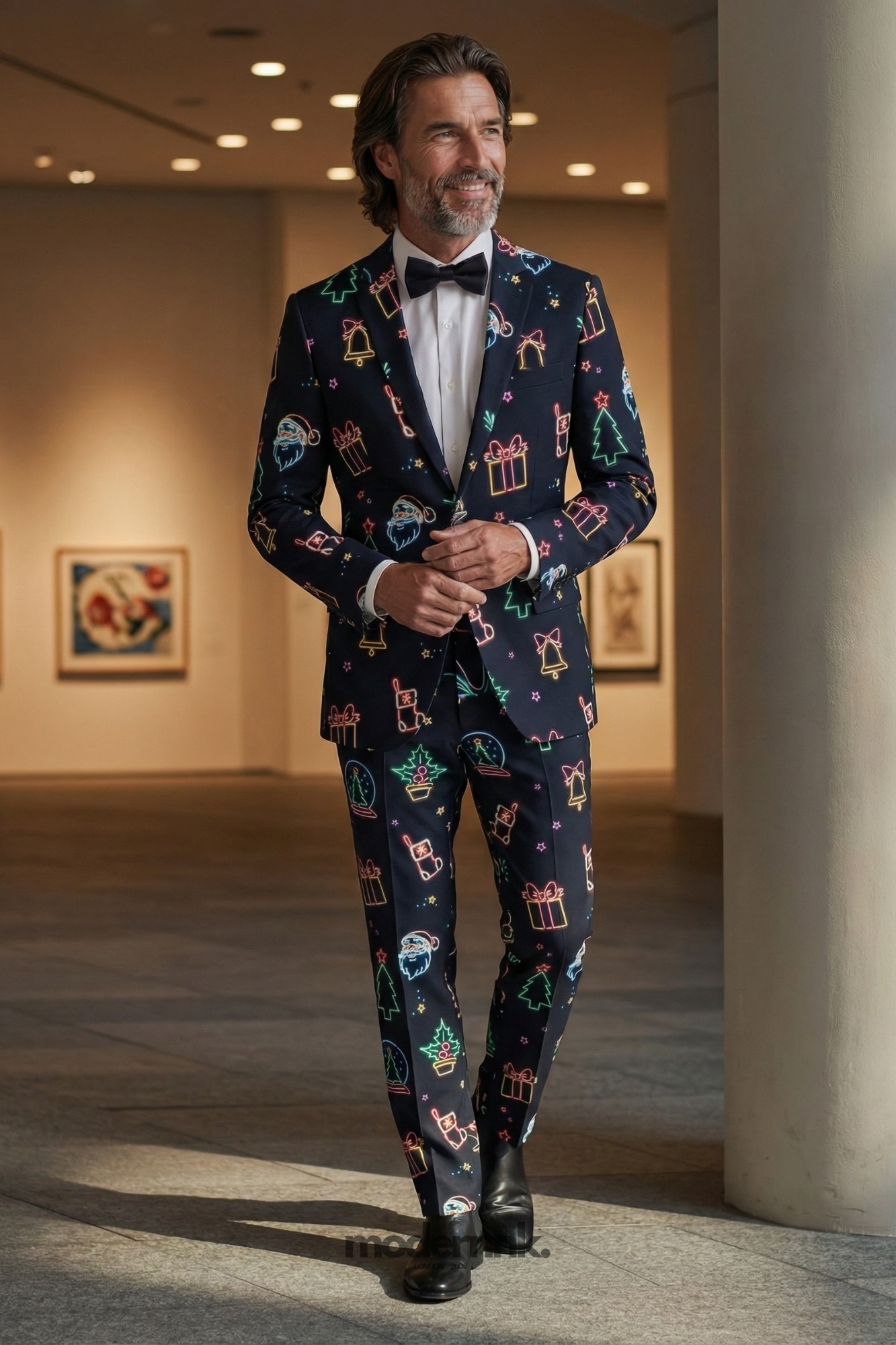 Festive Neon Christmas Suit A0314