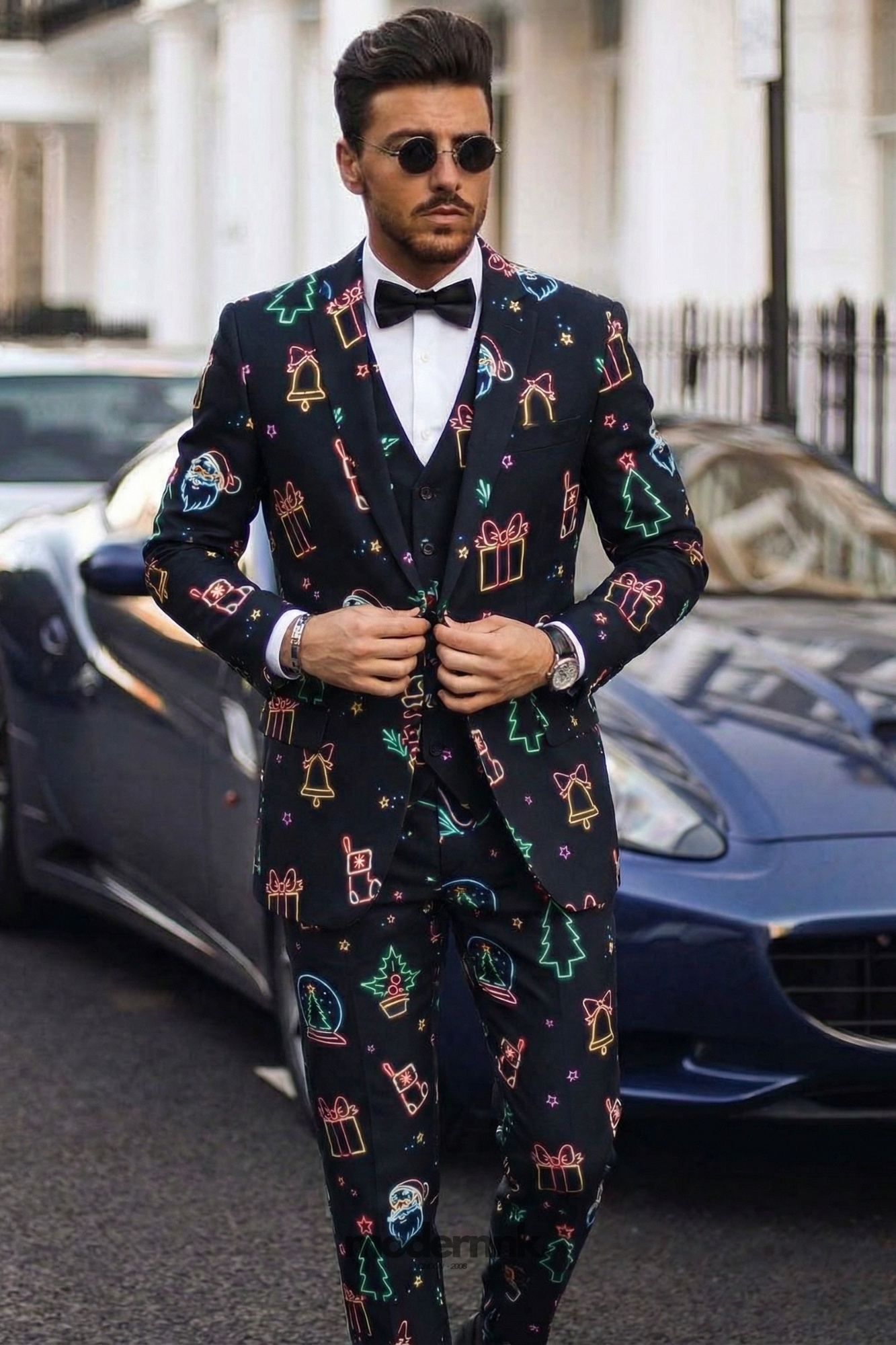 Festive Neon Christmas Suit A0314