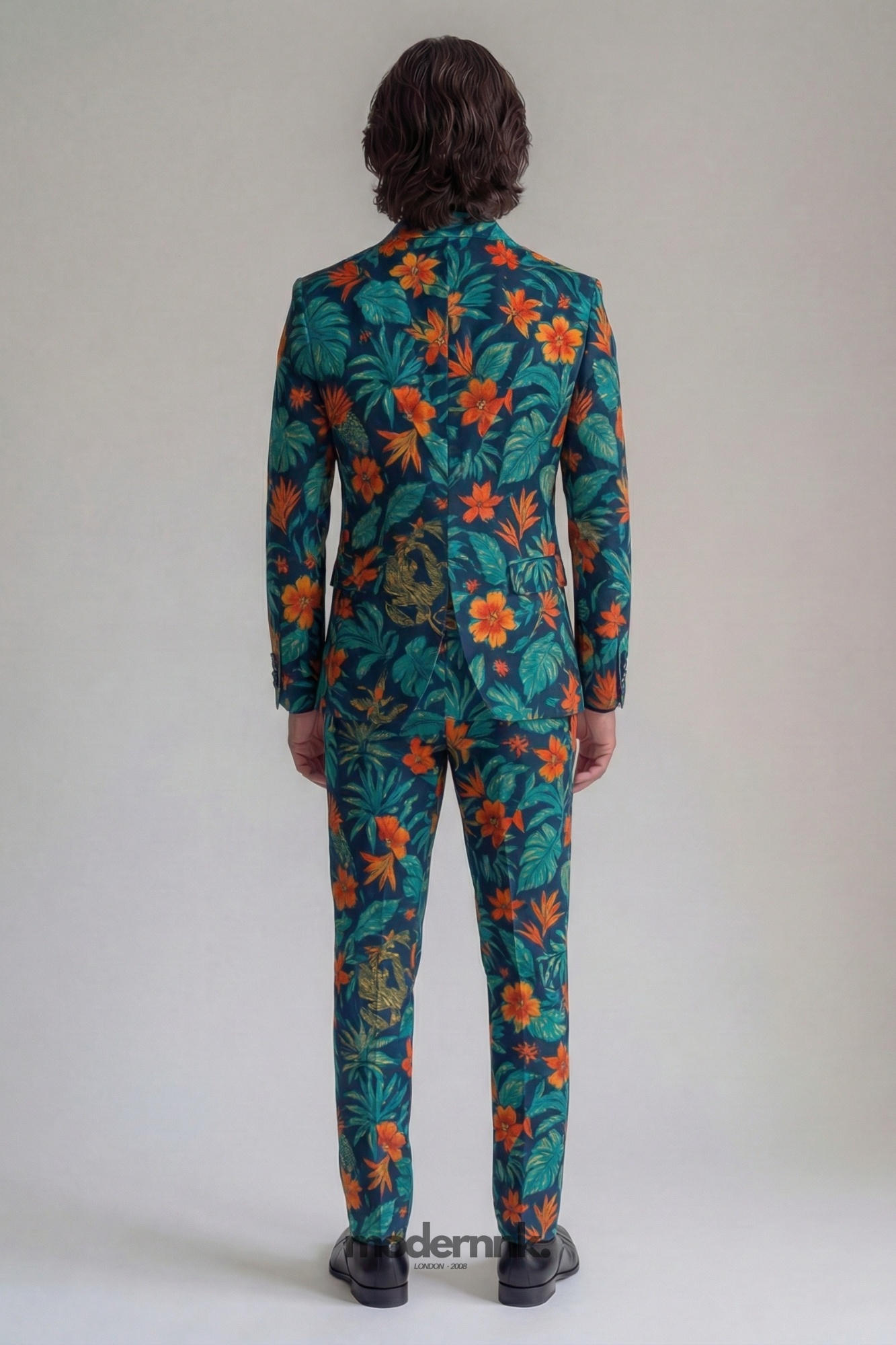 Reveler Tropical Print Suit A0316