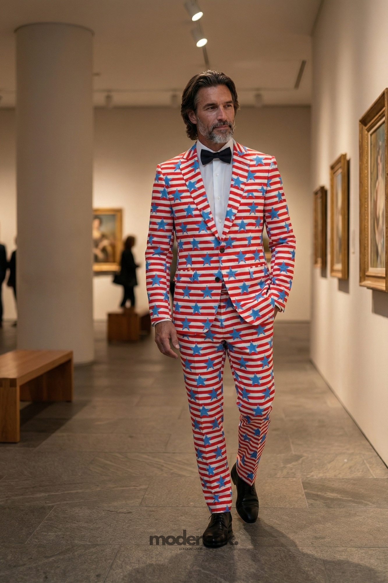 Patriotic American Flag Suit A0317