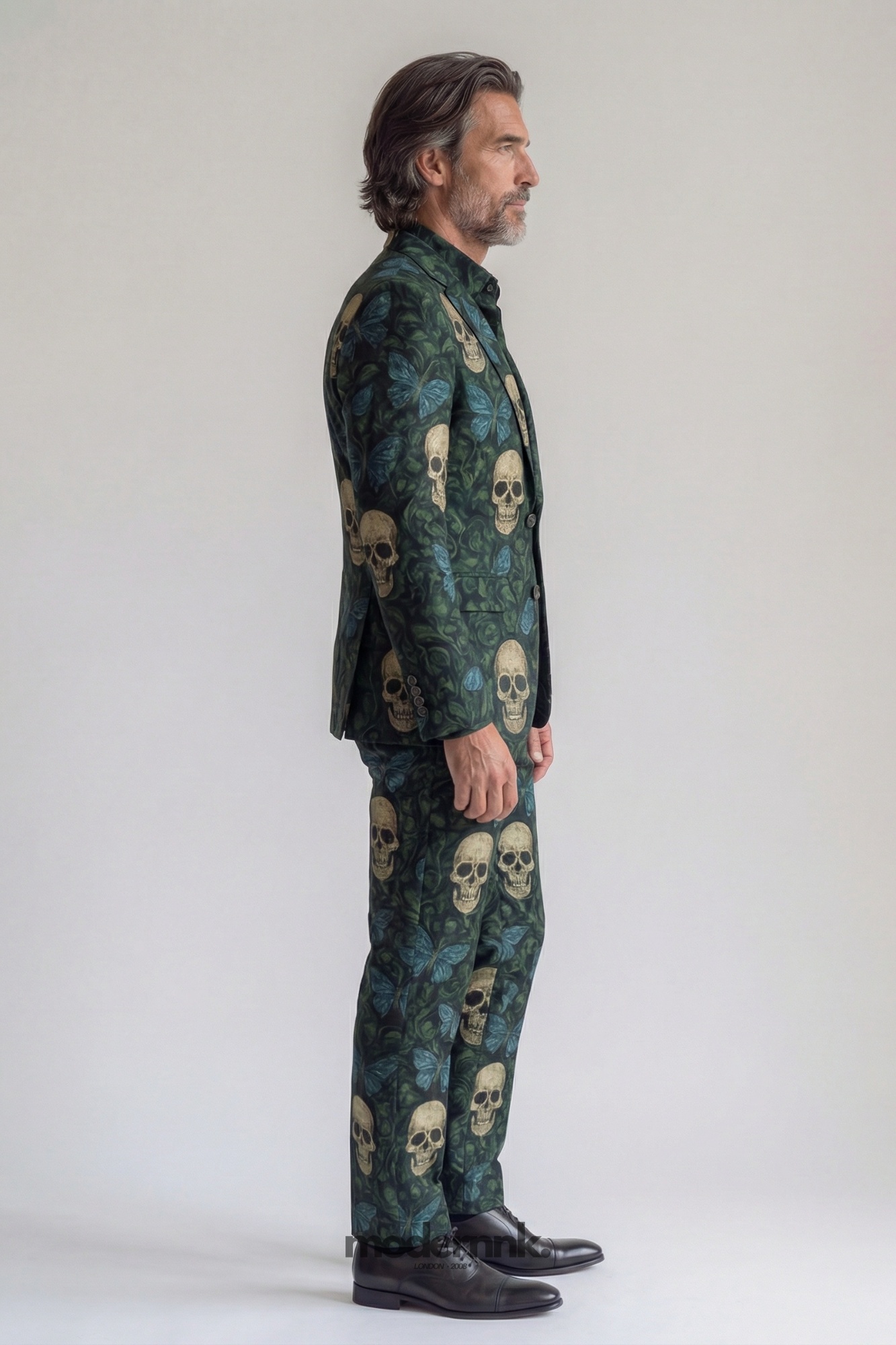 Daring Gentleman Skull Print Suit A0319