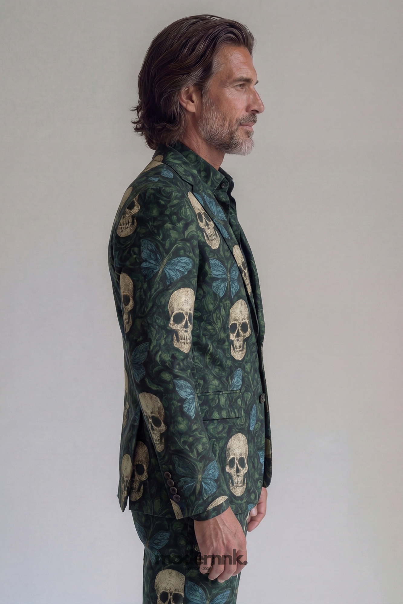 Daring Gentleman Skull Print Suit A0319