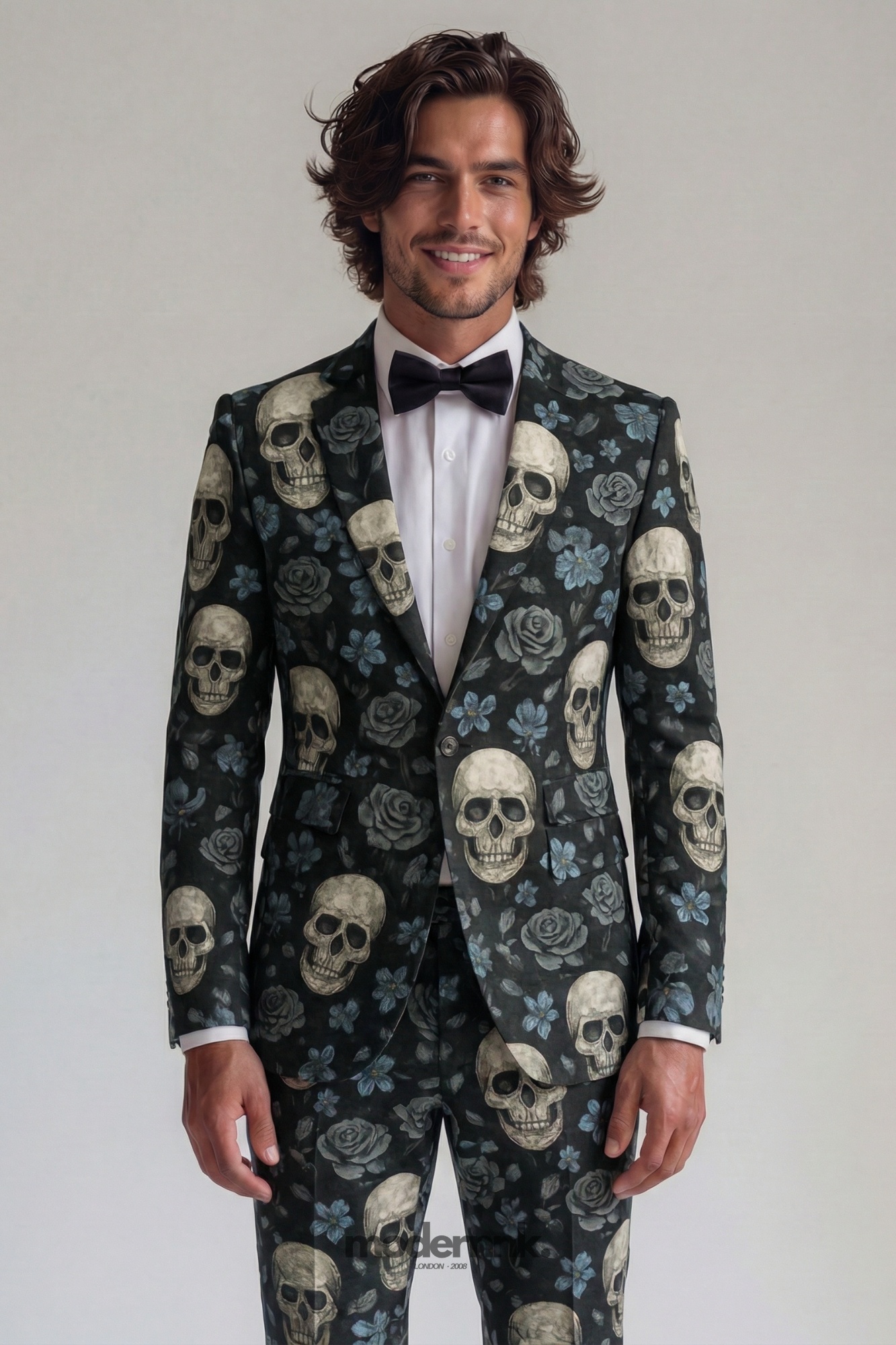 Rebel Skull Rose Suit A0321