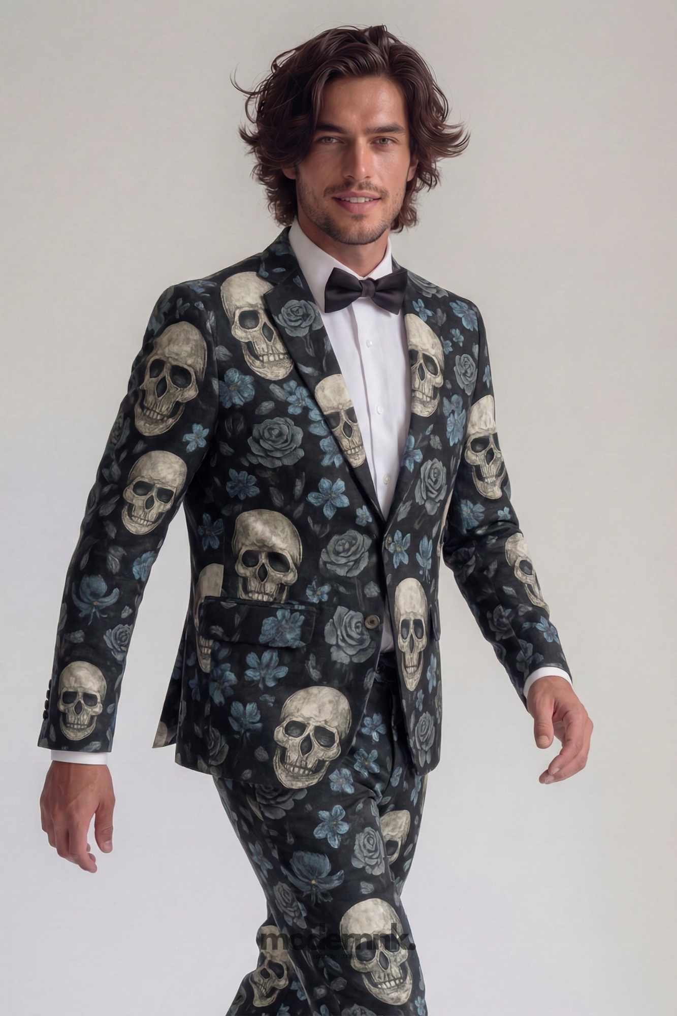 Rebel Skull Rose Suit A0321