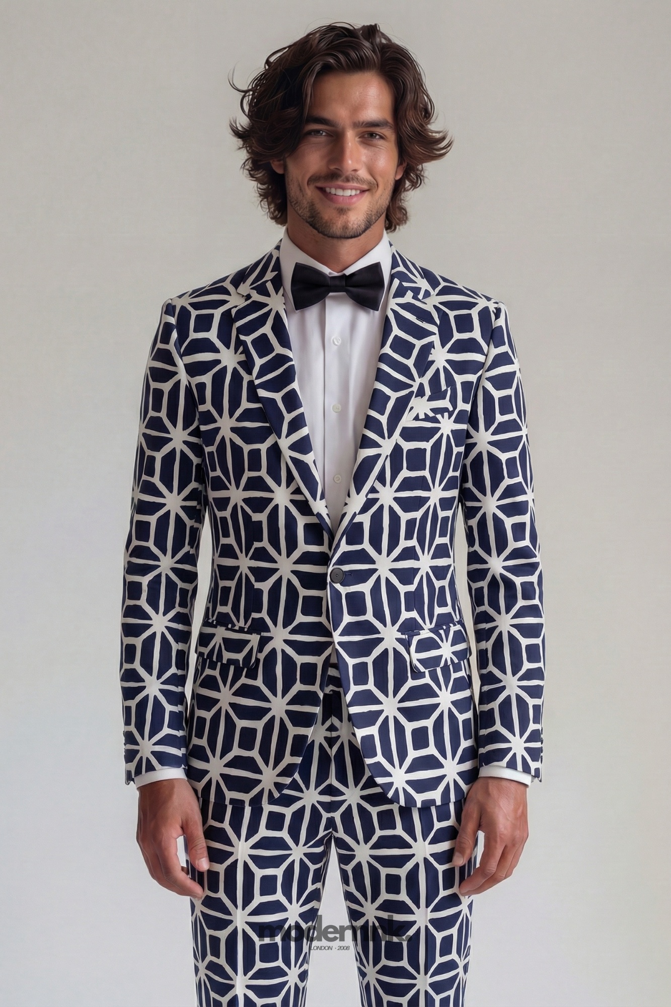Avant-Garde Gentleman Geometric Suit A0322