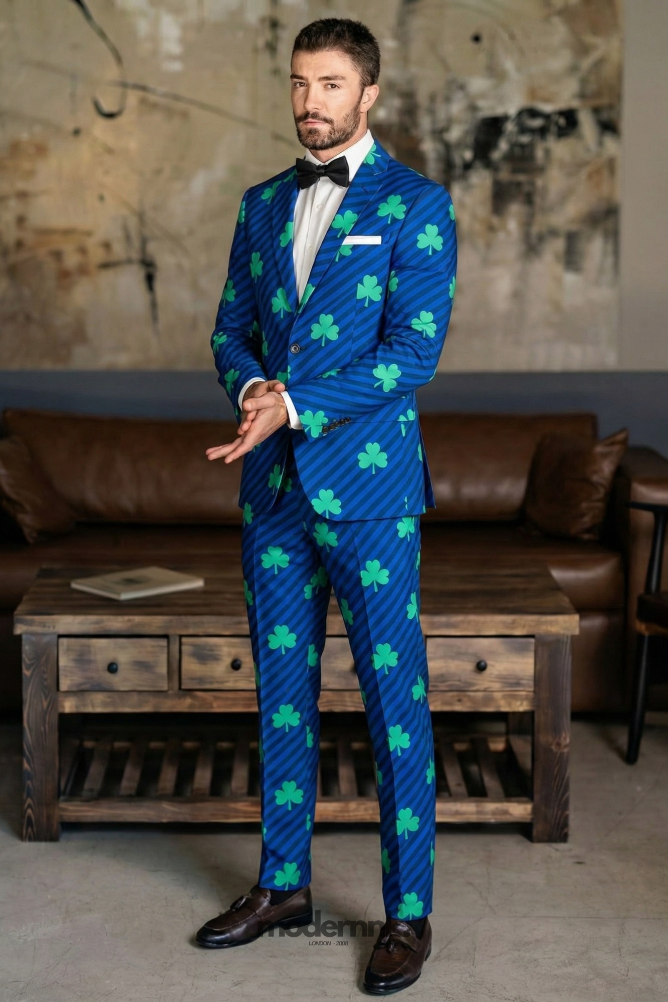St. Patrick's Shamrock Striped Suit A0323