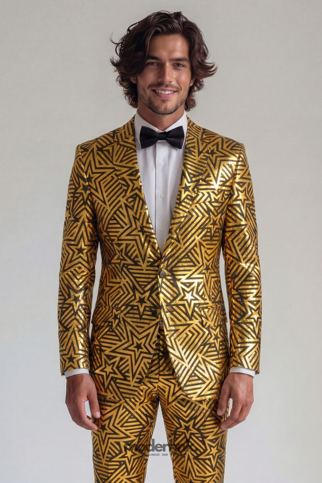Showman Gold Star Pattern Suit A0324