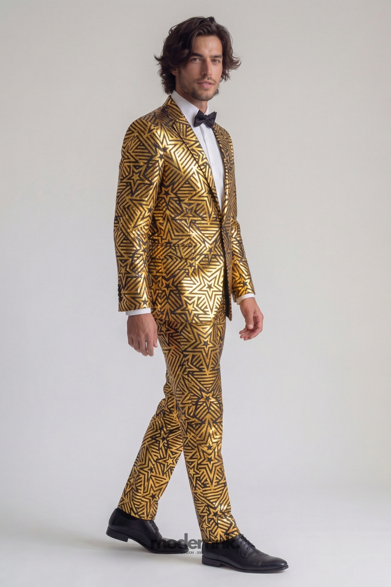 Showman Gold Star Pattern Suit A0324