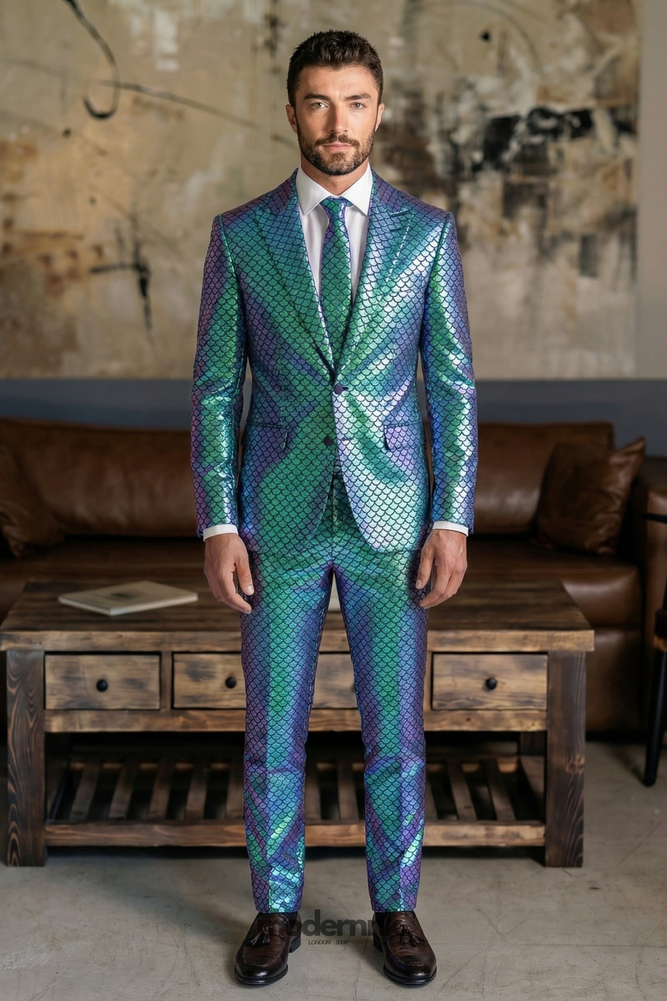 Ethereal Mermaid Scale Suit A0325