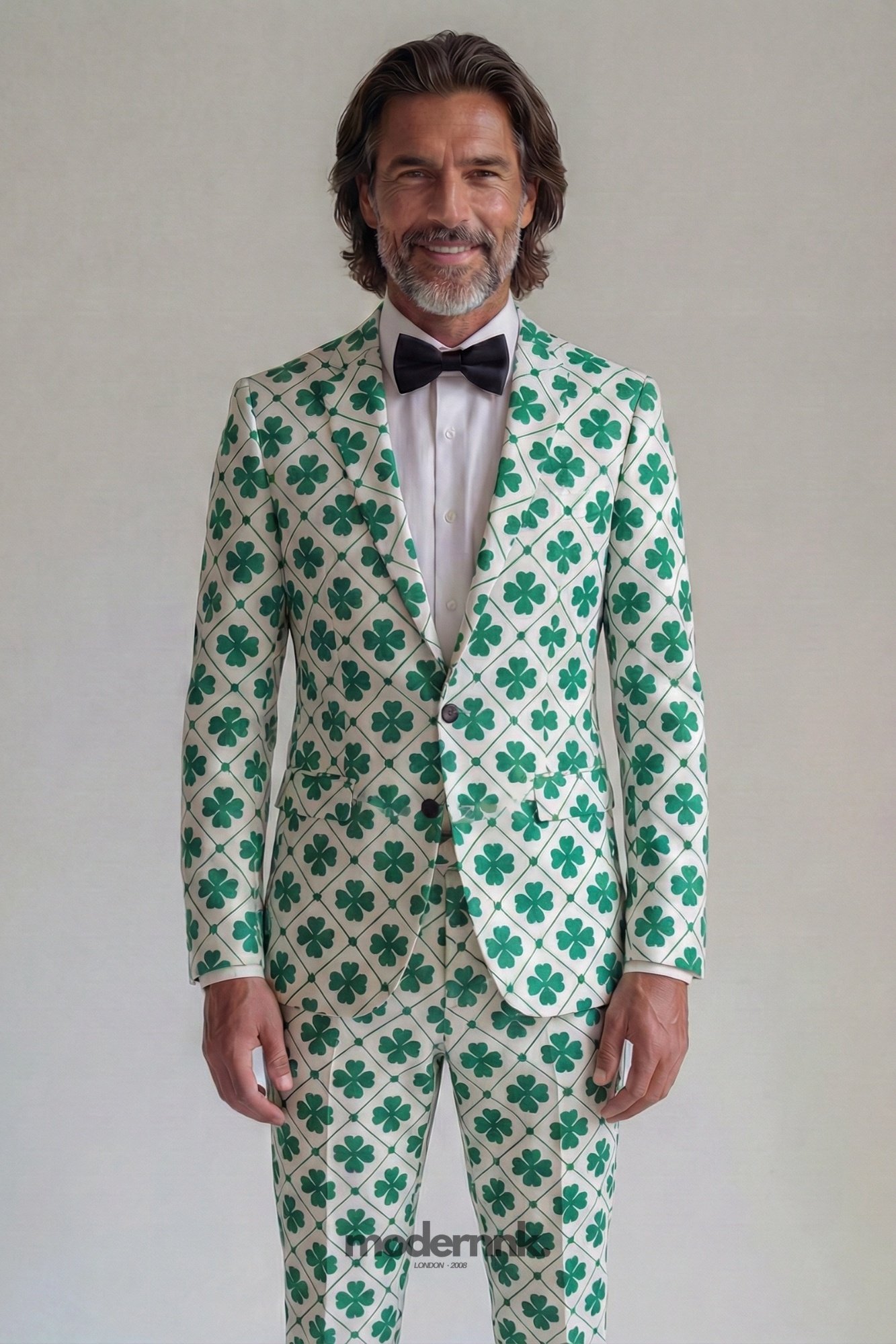 Festive Clover Print Suit A0329