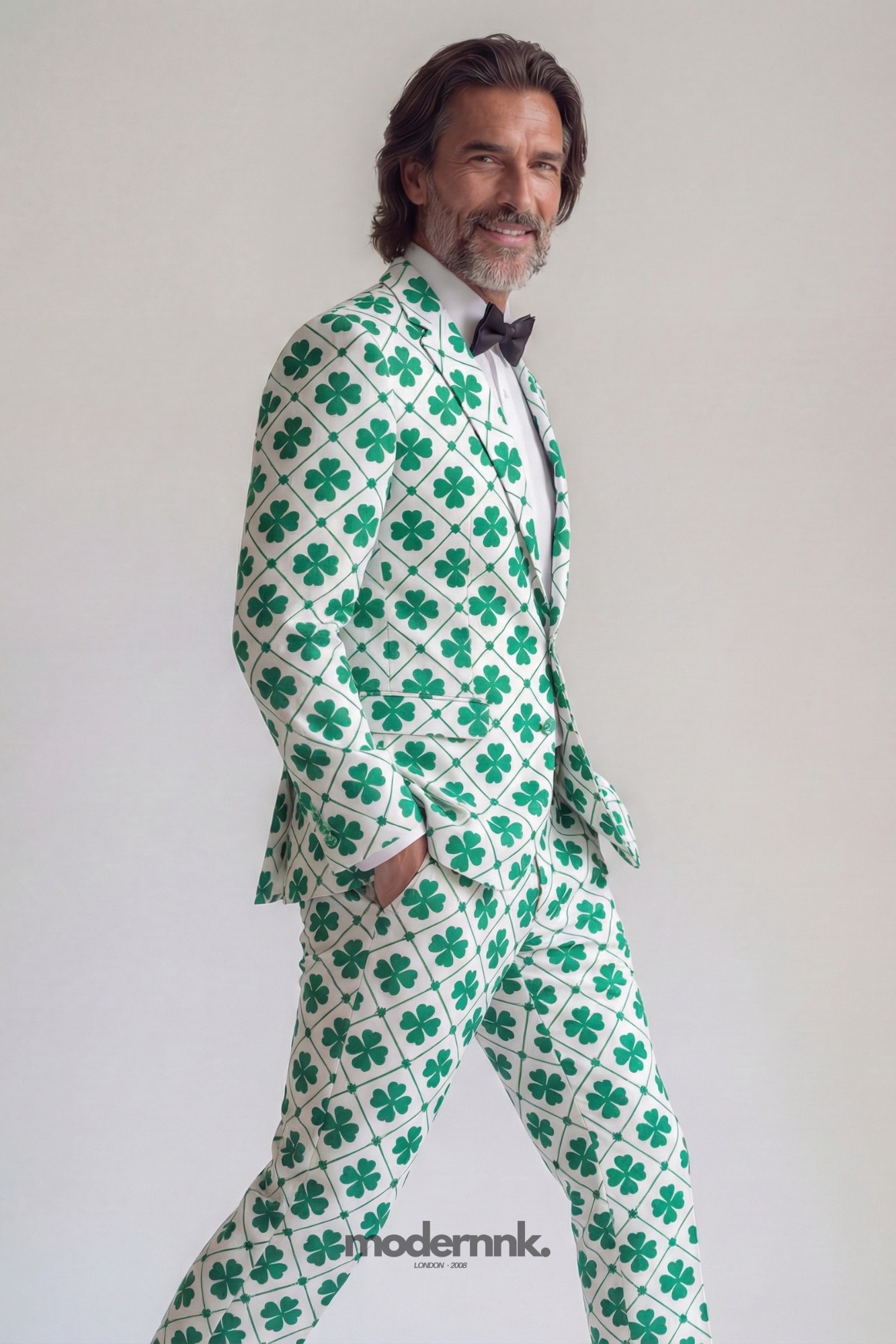 Festive Clover Print Suit A0329