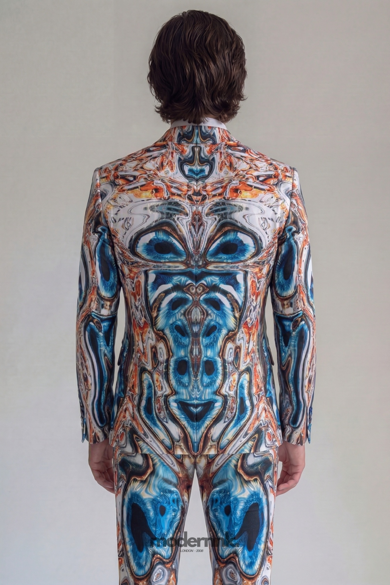 Avant-Garde Abstract Print Suit A0331