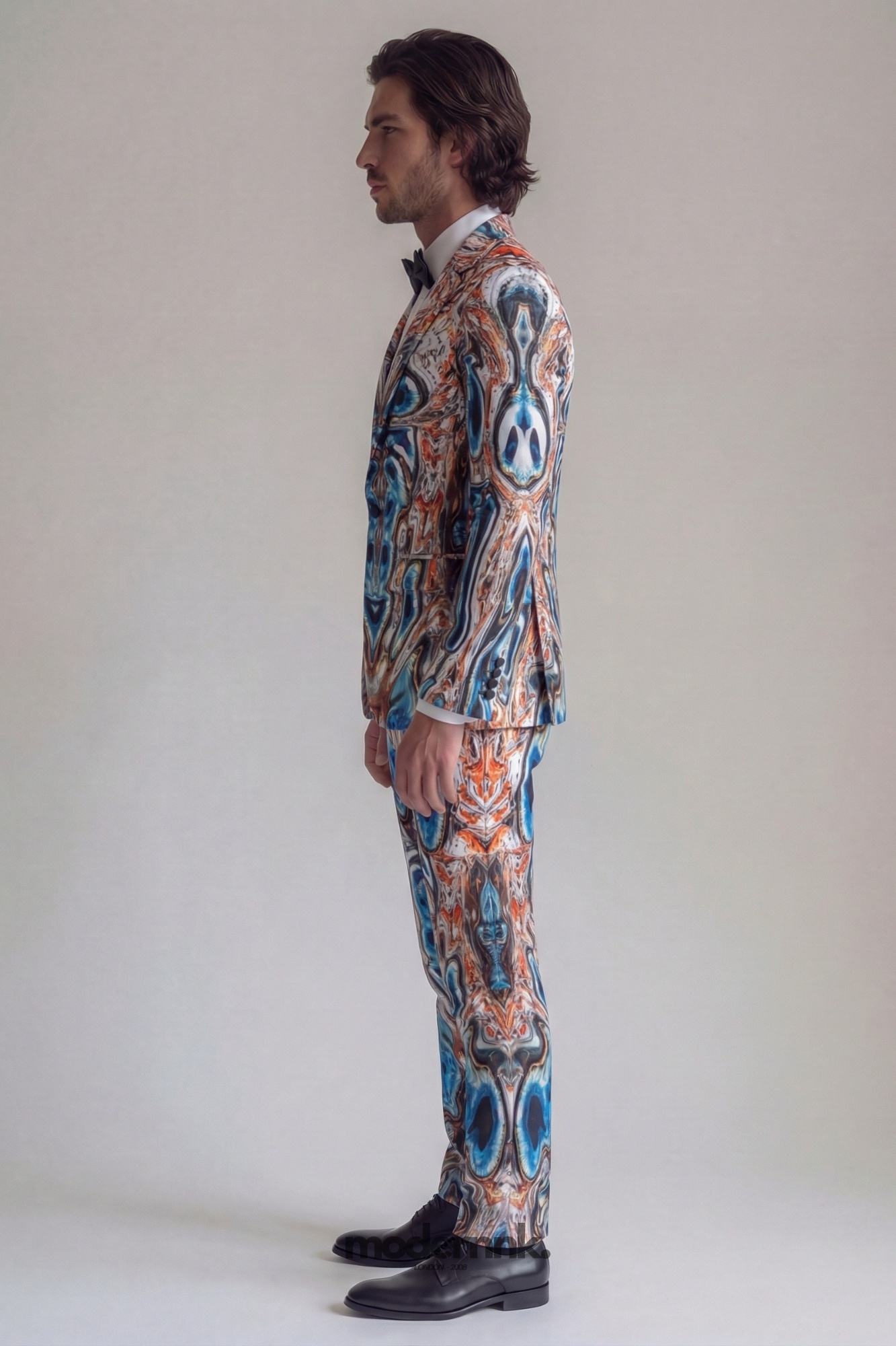 Avant-Garde Abstract Print Suit A0331