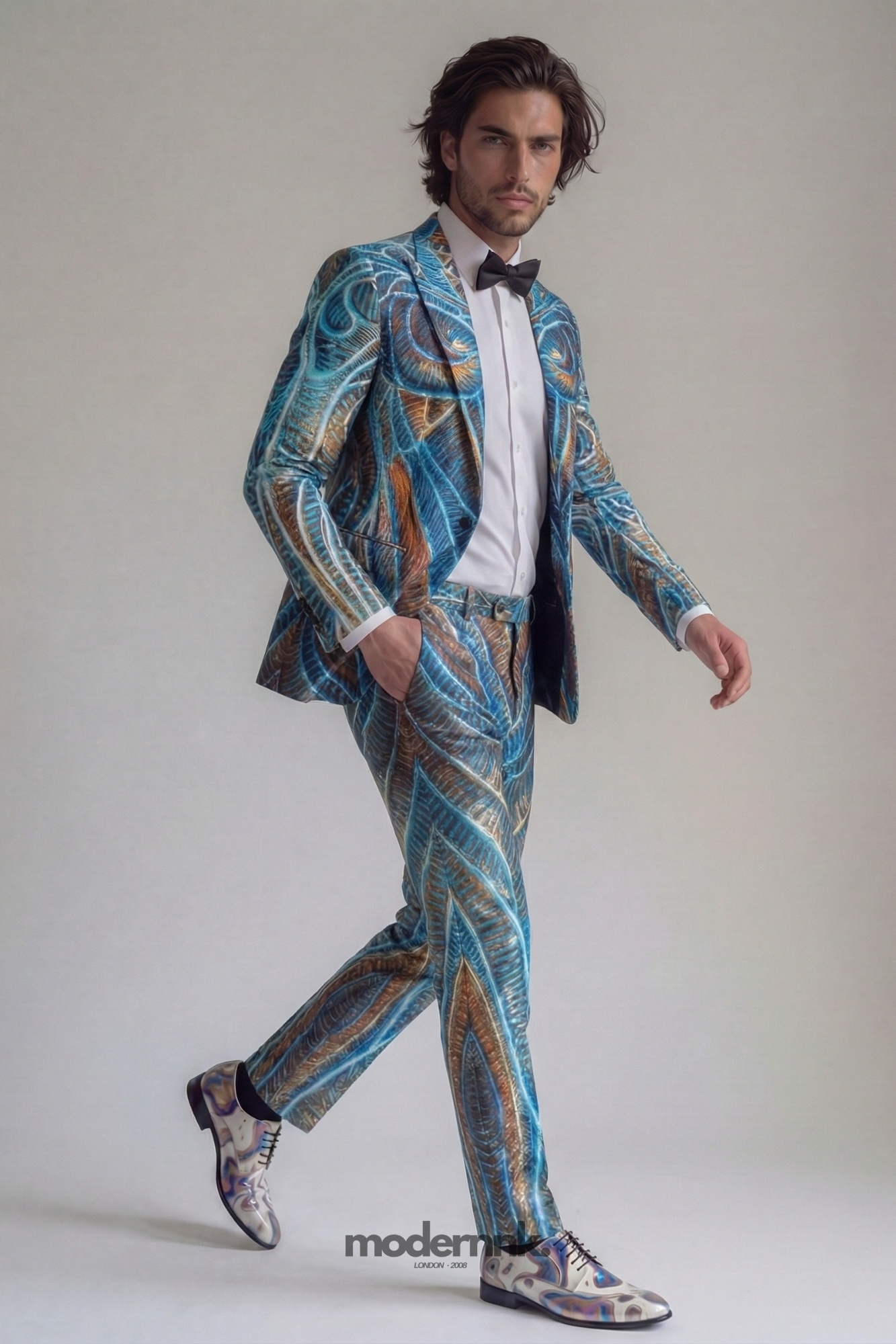 Visionary Patterned Suit A0333