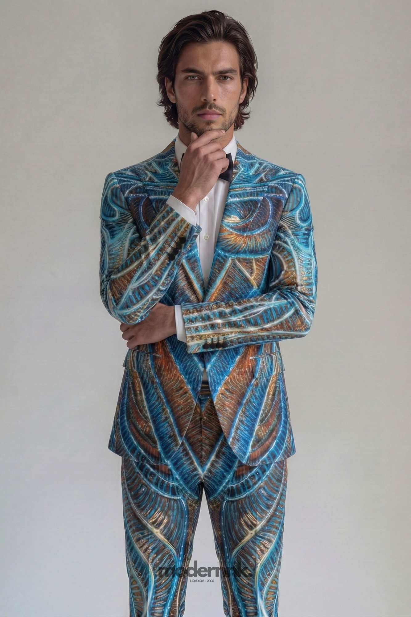 Visionary Patterned Suit A0333