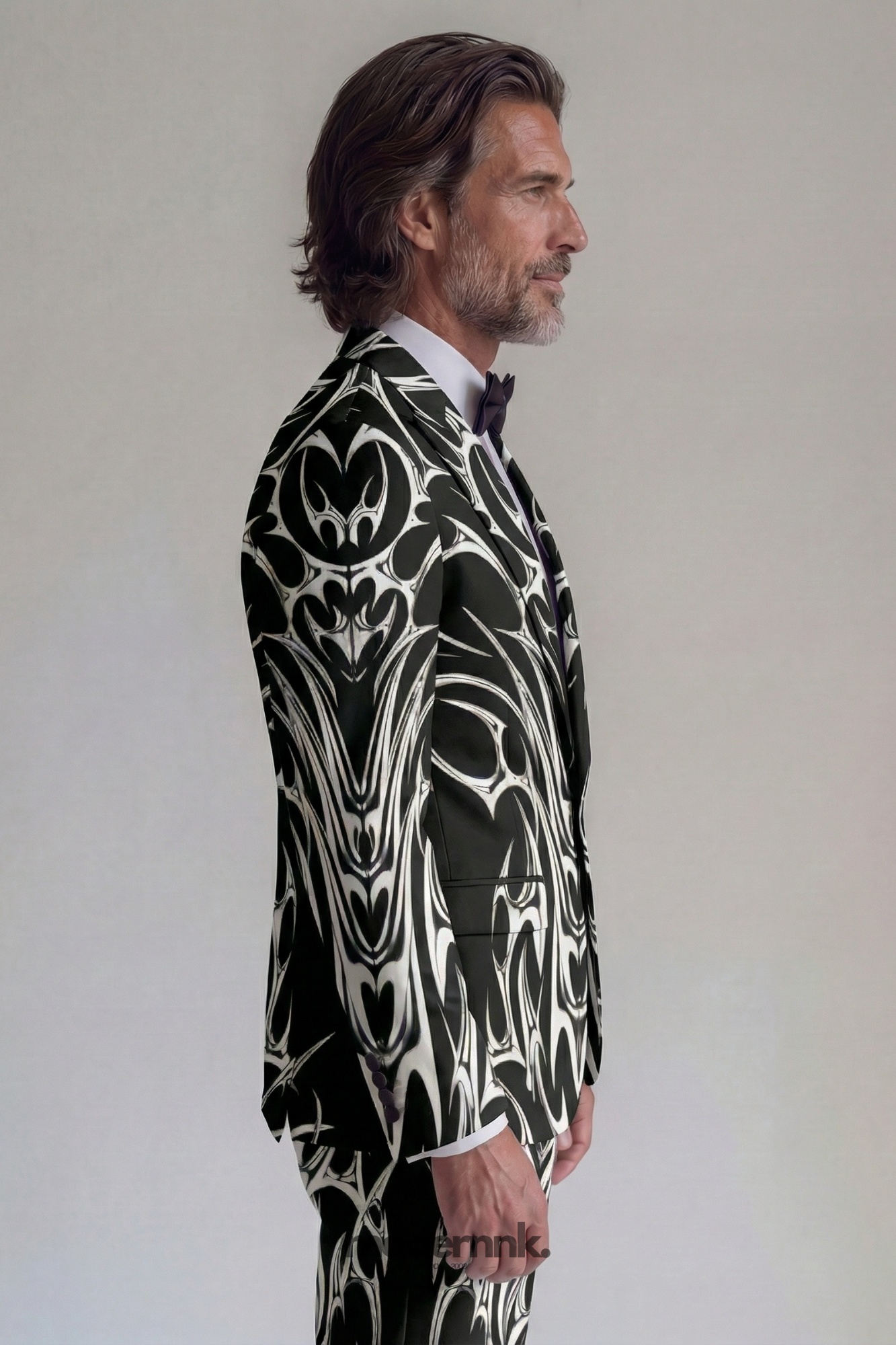 Maverick Abstract Print Suit A0335