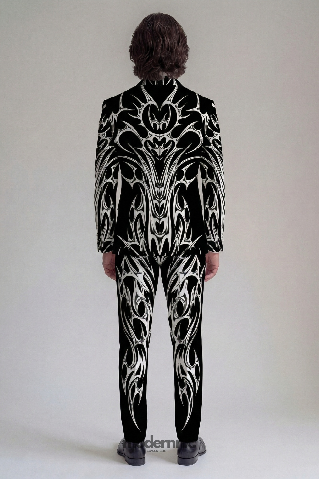 Maverick Abstract Print Suit A0335