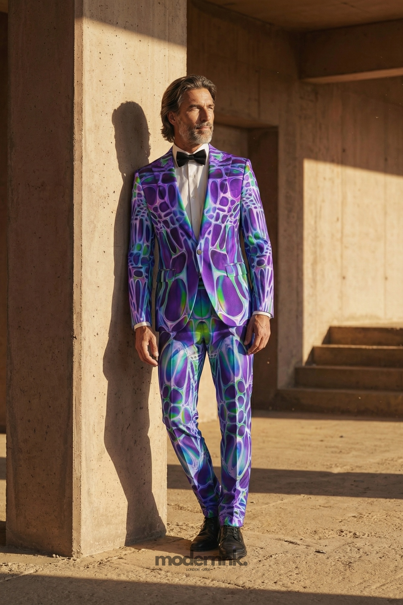 Rebel Red Floral Print Suit A0336