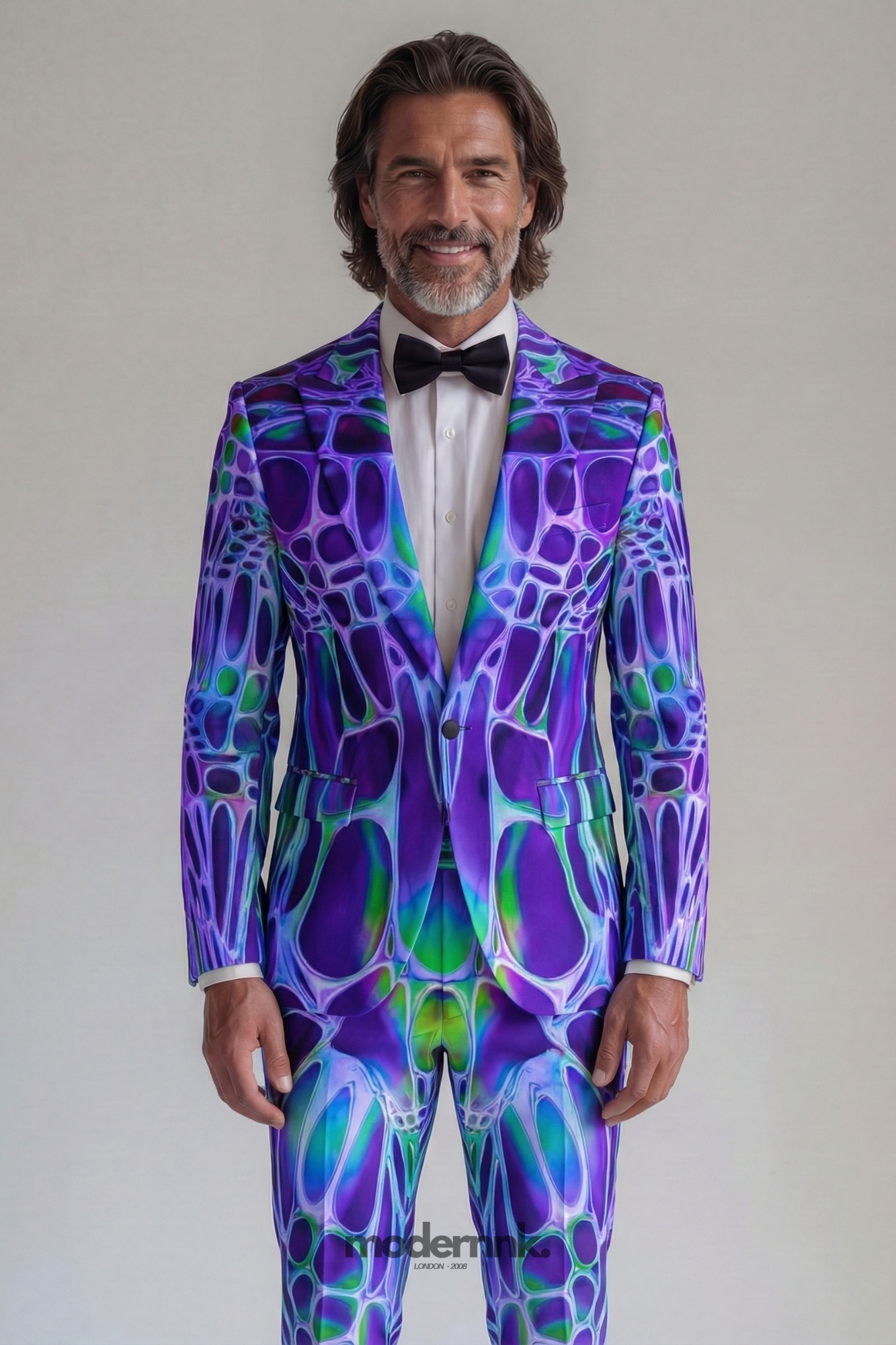 Rebel Red Floral Print Suit A0336