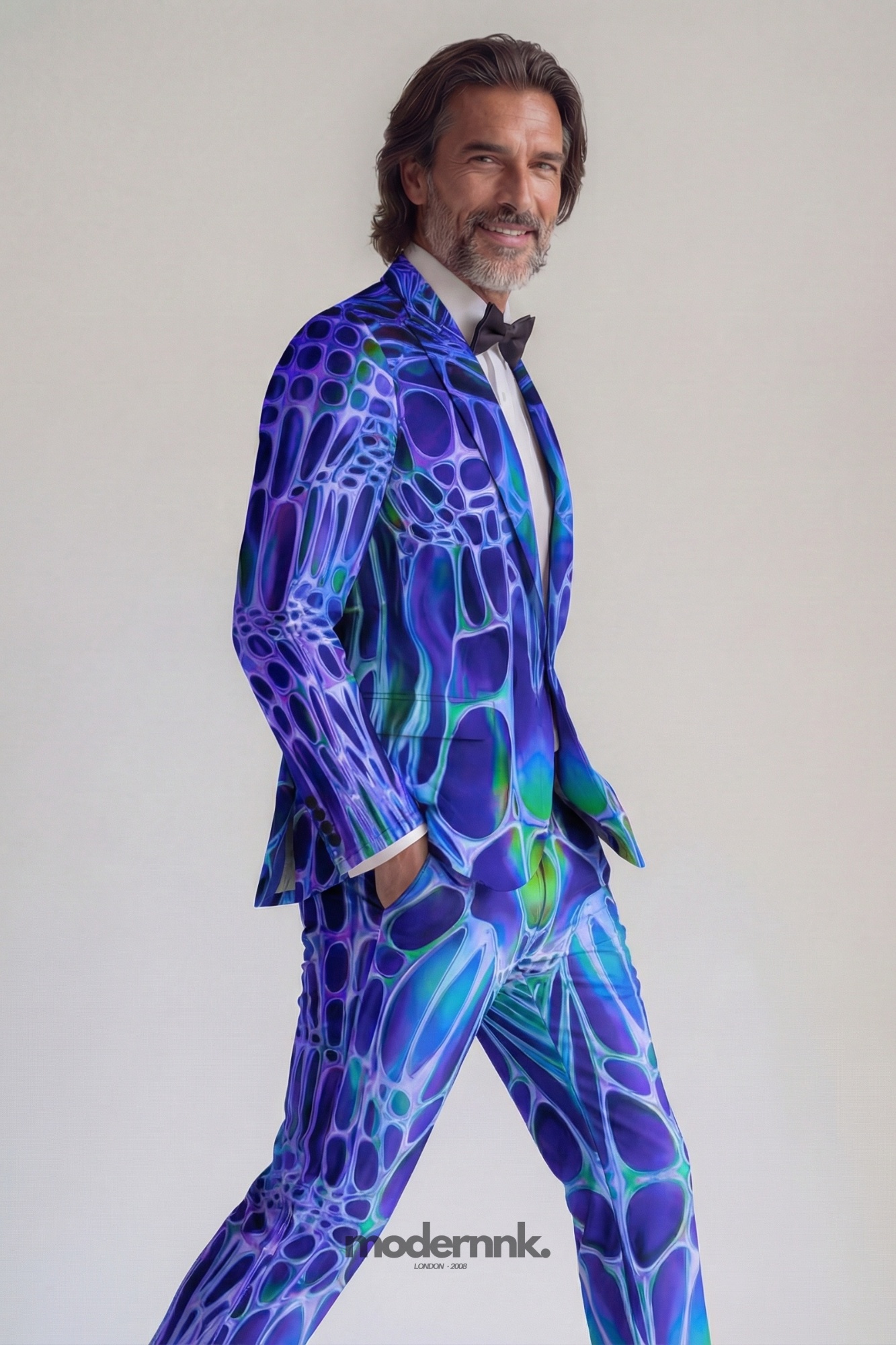 Rebel Red Floral Print Suit A0336