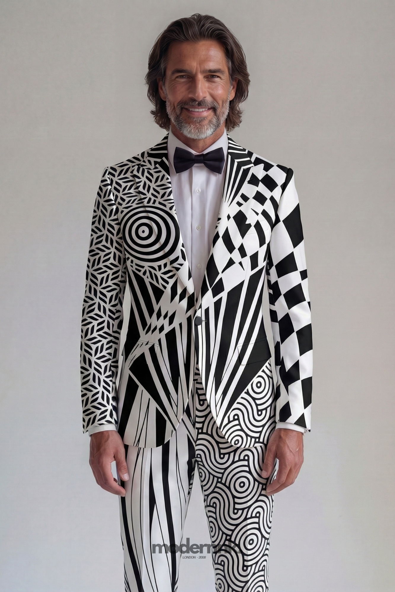 Illusionist Geometric Suit A0339