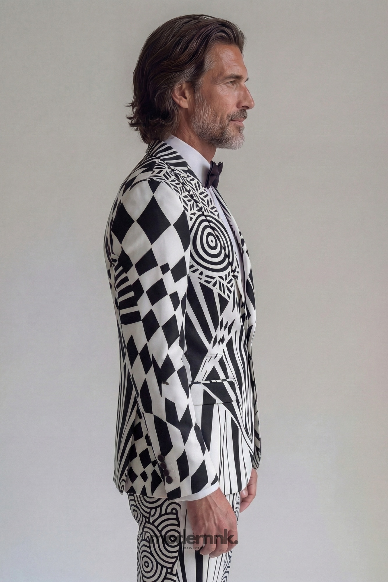 Illusionist Geometric Suit A0339