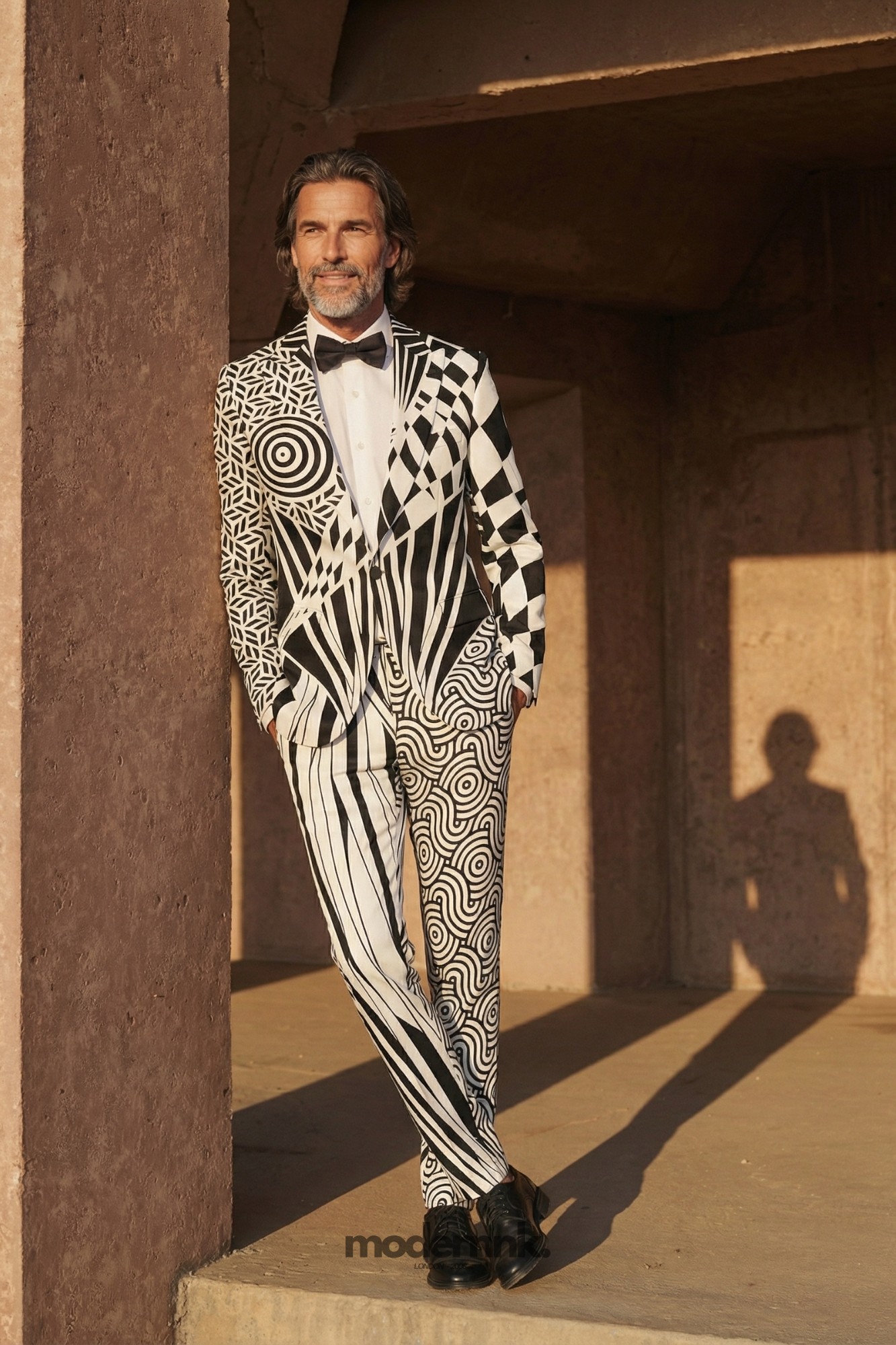 Illusionist Geometric Suit A0339