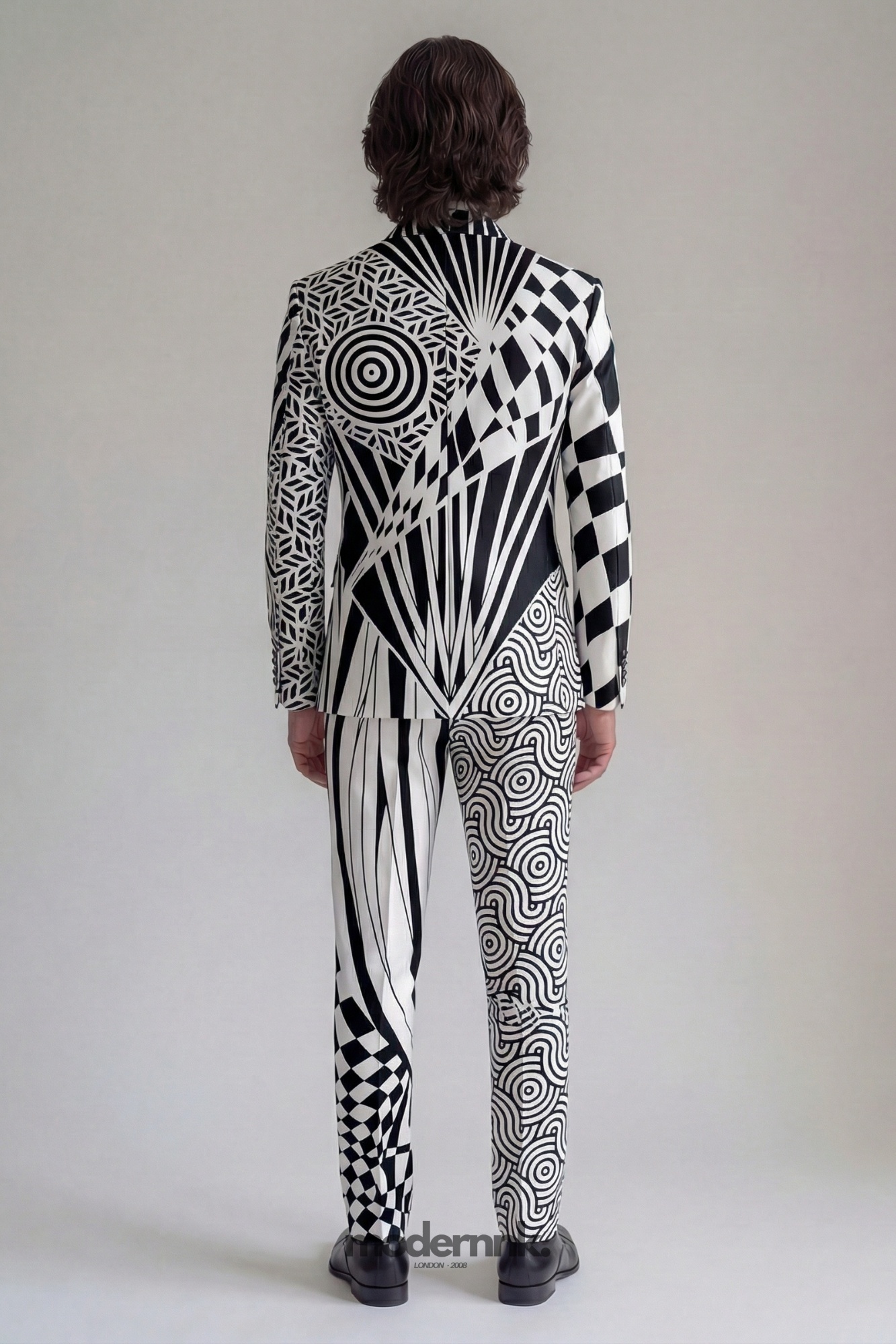 Illusionist Geometric Suit A0339