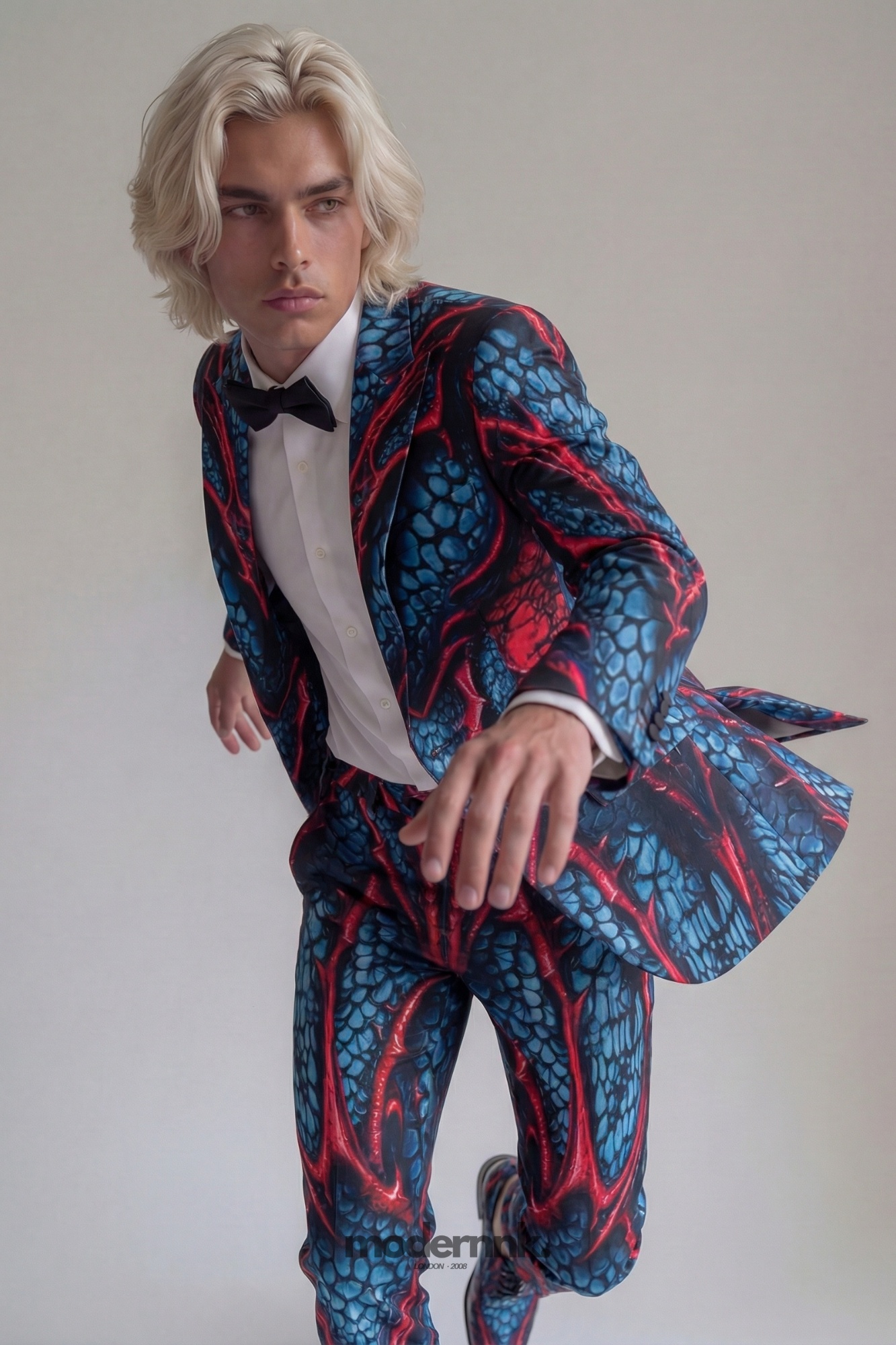 Night Serpent Printed Suit A0344