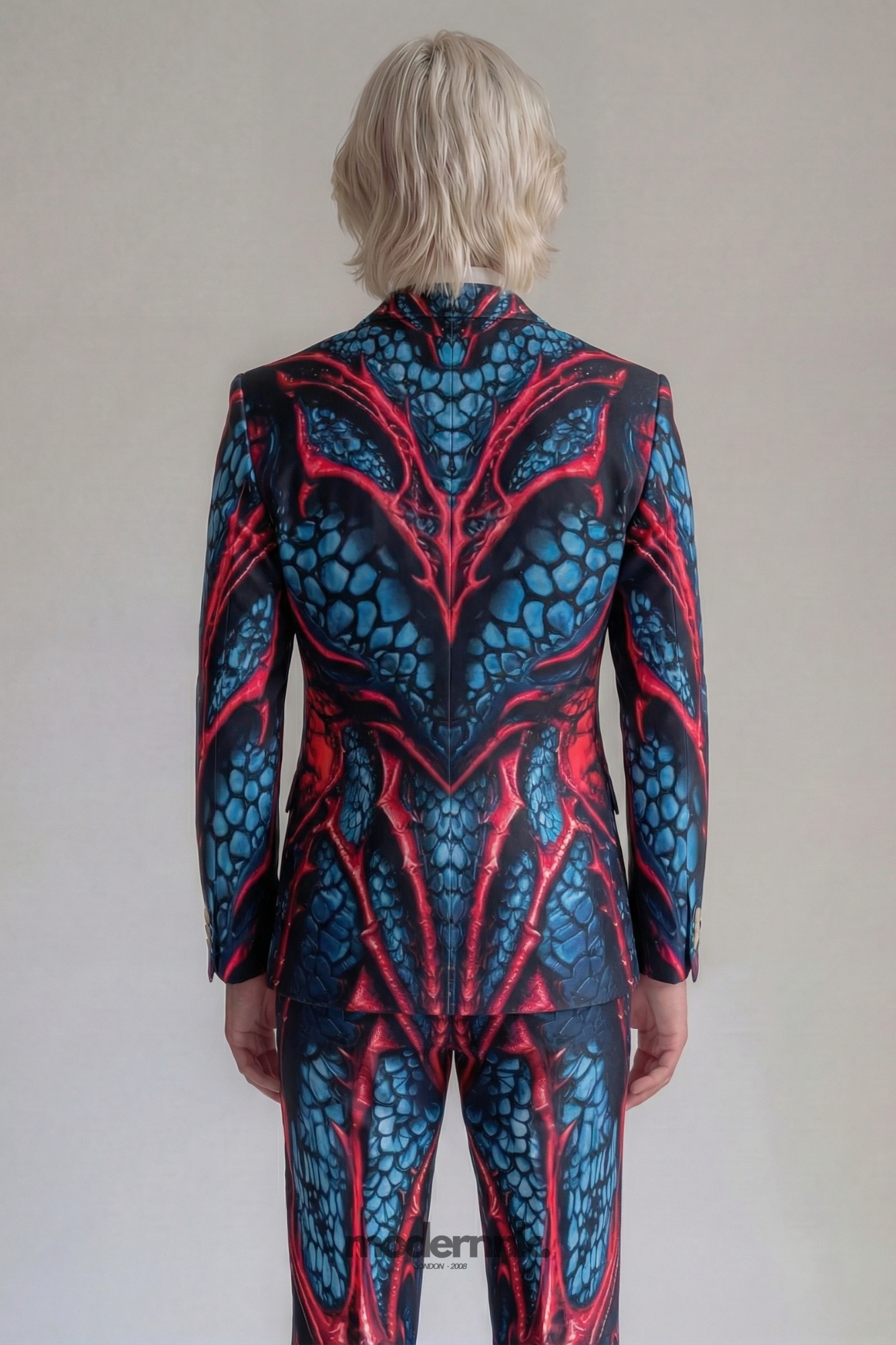 Night Serpent Printed Suit A0344