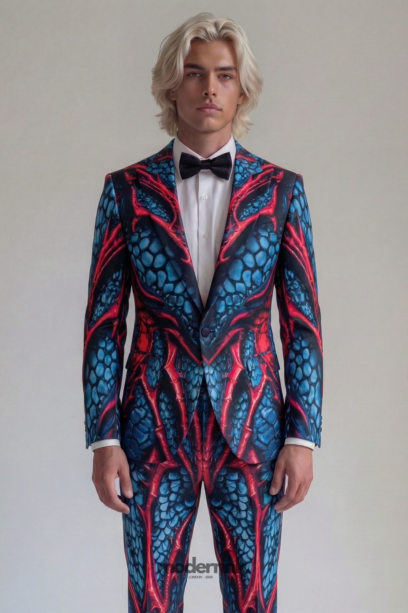 Night Serpent Printed Suit A0344