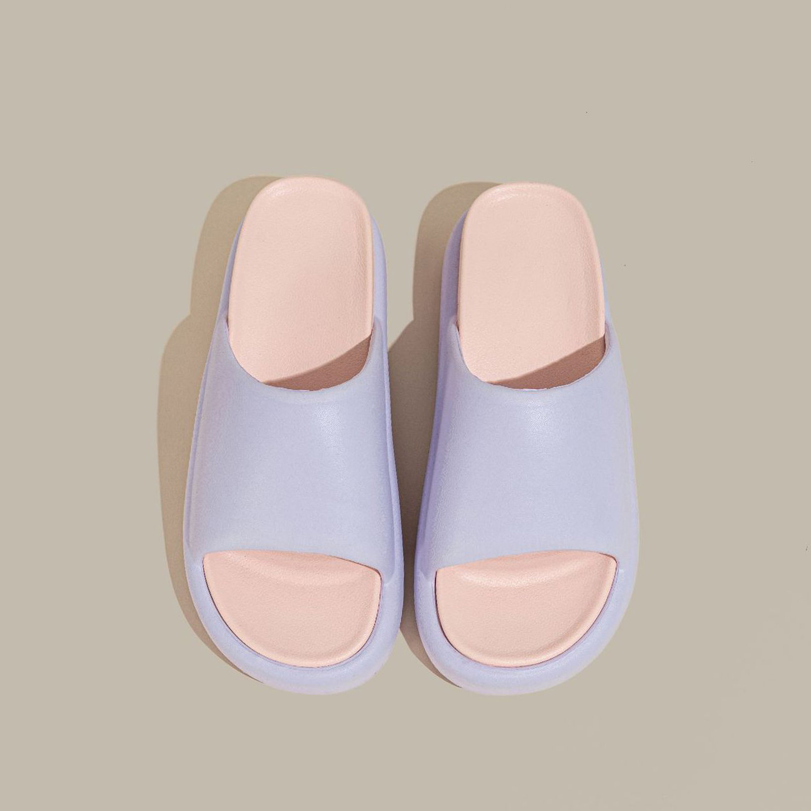 Simple non-slip thick bottom one word slippers