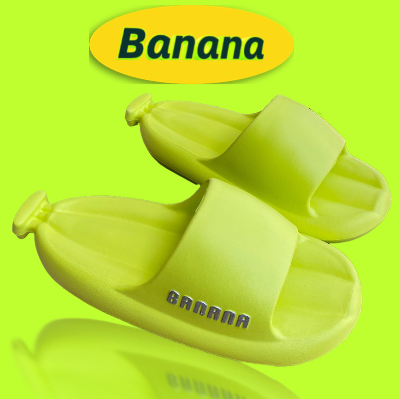 Thick Sole Banana Style Flat Slippers
