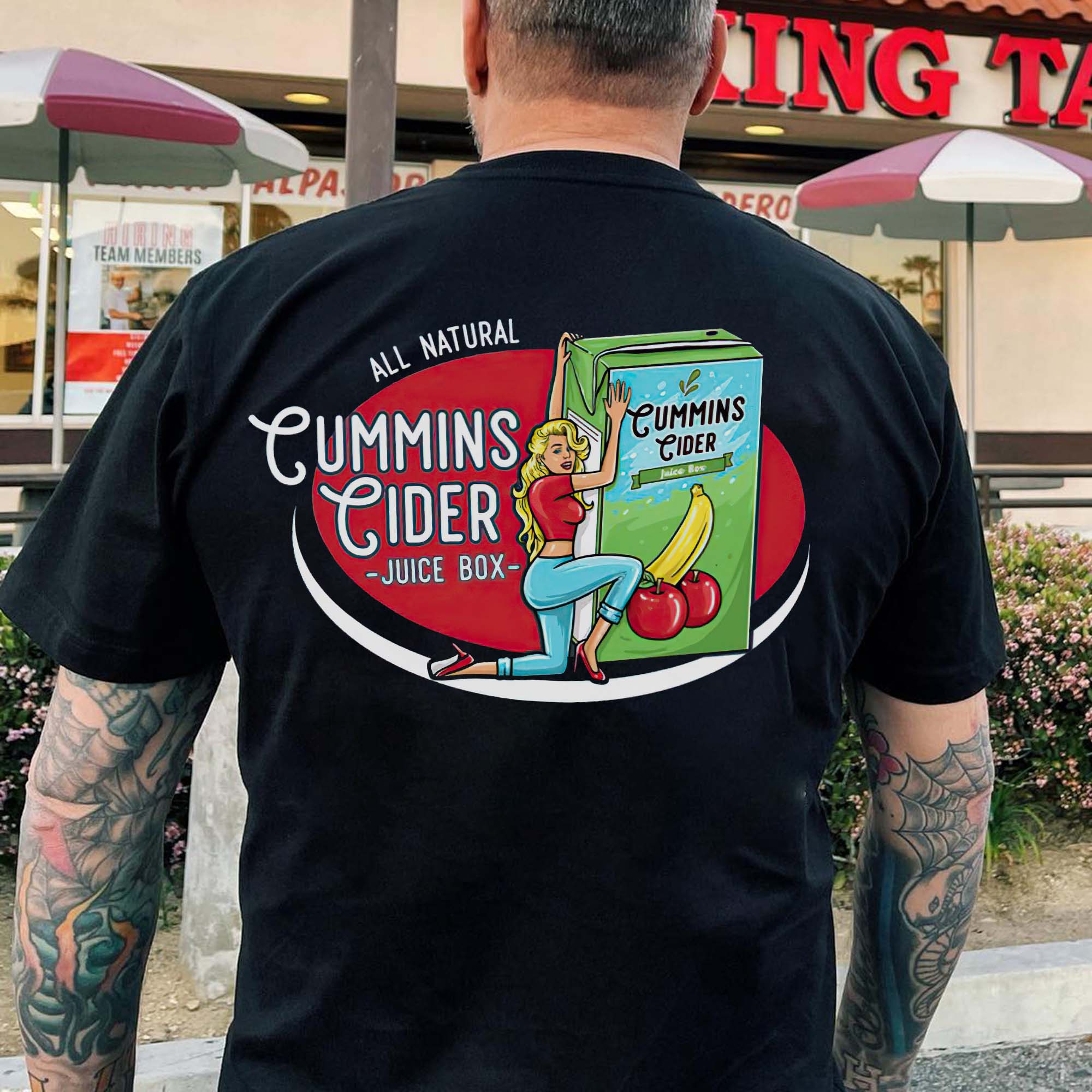 All Natural Cummins Cider Printed Men's T-shirt