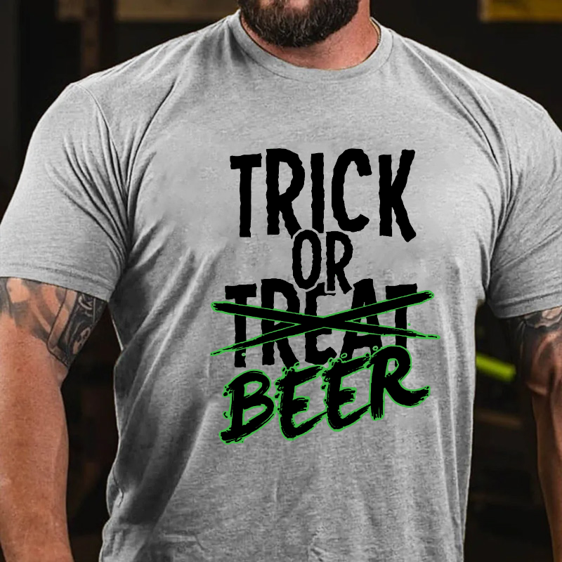 Trick Or Beer Print Men's T-shirt