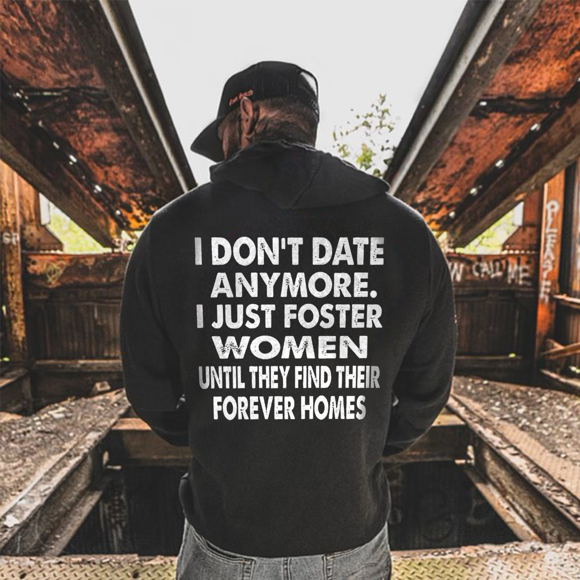 I Don't Date Anymore Printed Men's Hoodie