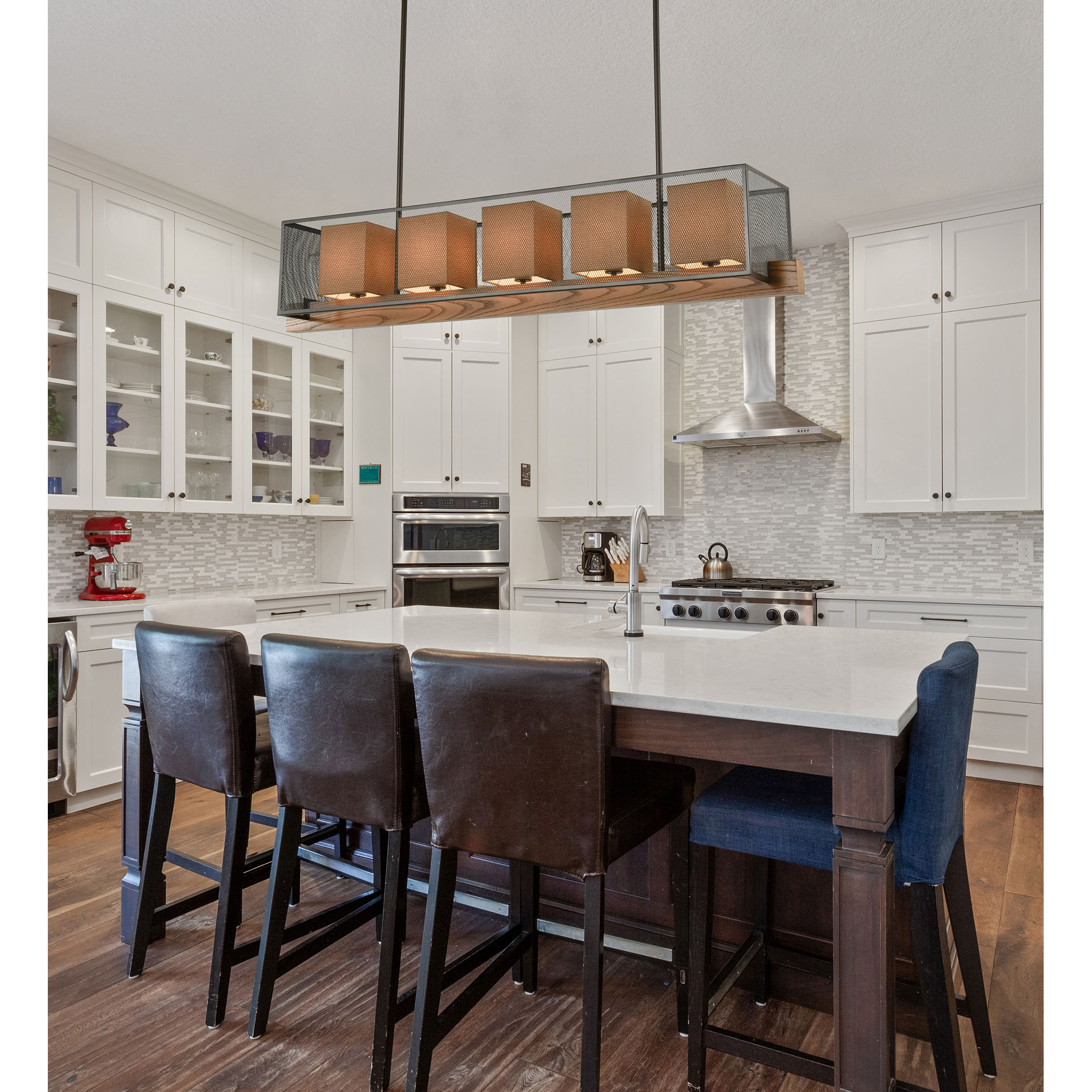 Crossbeam 57'' Wide 5-Light Linear Chandelier - Oil Rubbed Bronze