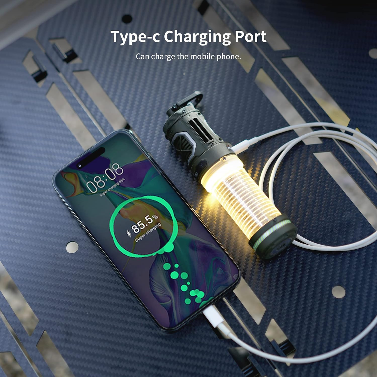 Lumină Portabilă Anti-Țânțari FLEXTAILGEAR – 4800mAh, 4 Nivele, IPX5, Camping/Interior