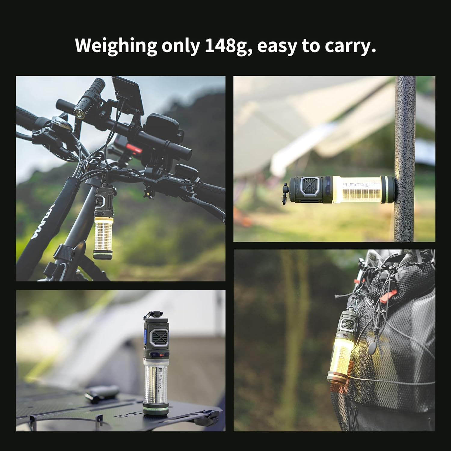 Lumină Portabilă Anti-Țânțari FLEXTAILGEAR – 4800mAh, 4 Nivele, IPX5, Camping/Interior