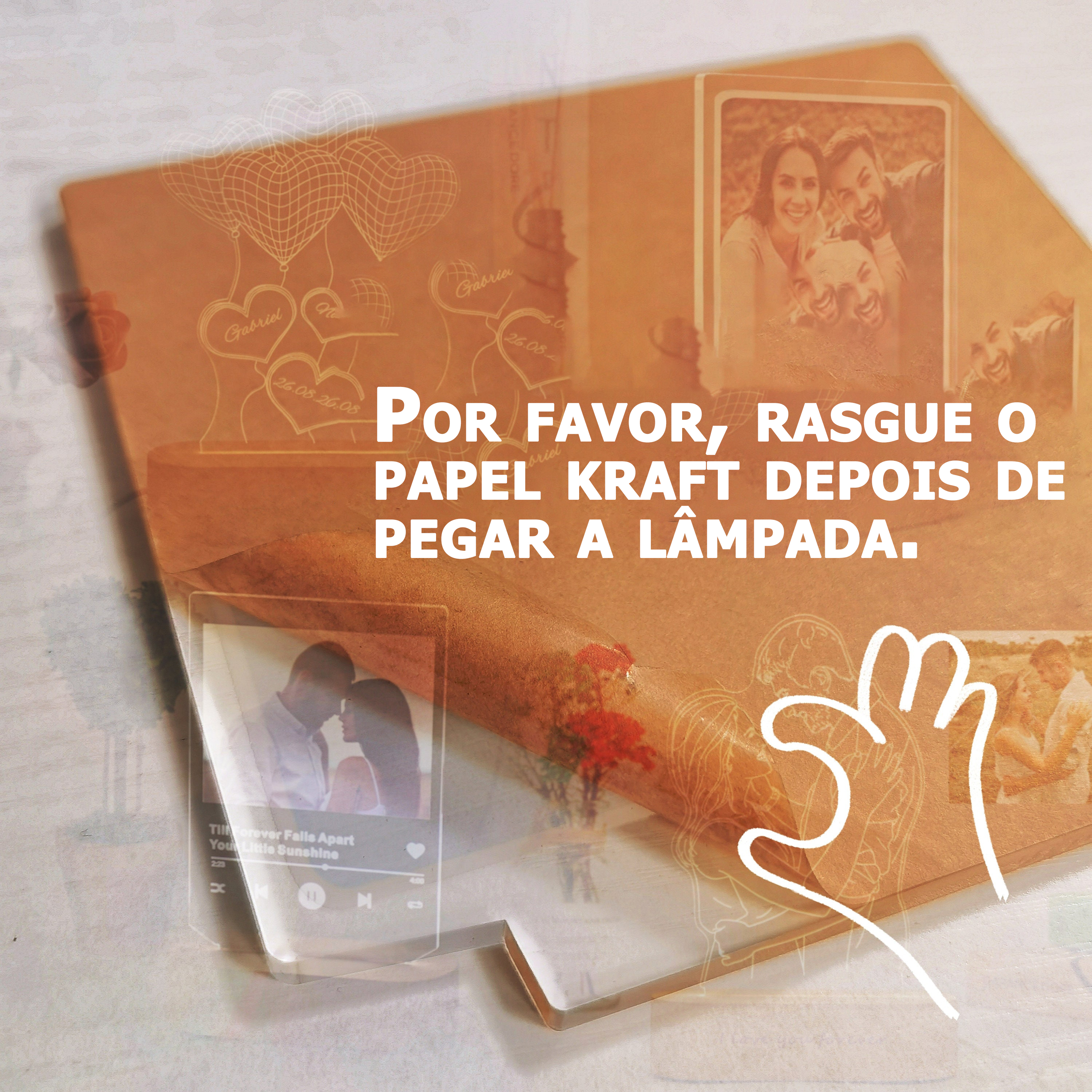 ✨ Personalização de Lâmpada de Foto 3D Gravada ✨ A combinação perfeita de arte e tecnologia! Guarde memórias únicas! 🎉