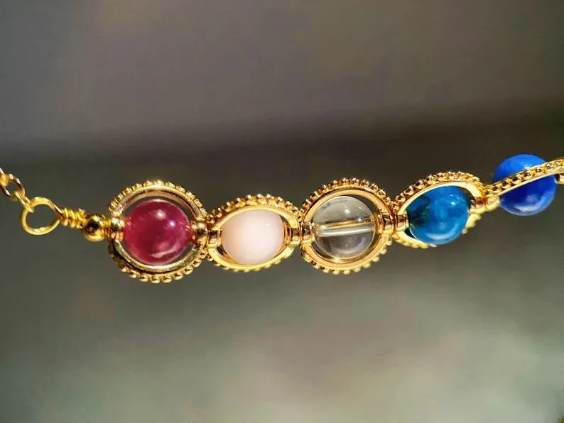 "Coliere de cristal realizate manual - Coliere Zodia Berbecului din carneol, piatră solară, ochi de tigru, citrin - Bijuterii naturale de horoscop pentru zile de naștere