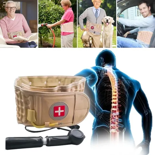 👍Centura de decompresie lombara - Suport lombar pentru ameliorarea durerilor de spate