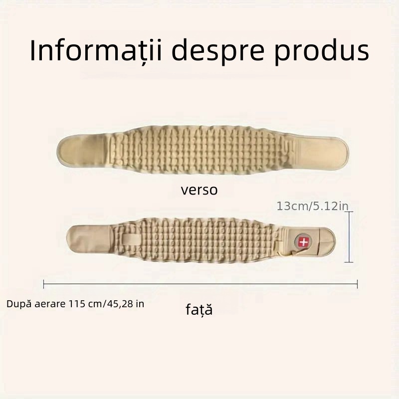 👴Centura gonflabilă pentru talie Centura de tracțiune lombară Centura de fixare lombară pentru hernie de disc lombară Centura de tracțiune pentru talie Suport universal pentru talie Sport