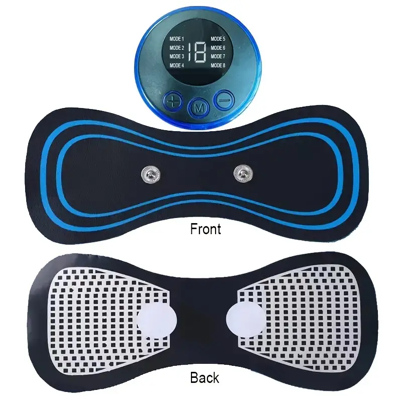 portable mini neck and back massager with ems electric pulse technology for muscle relaxation and pain relief details 4