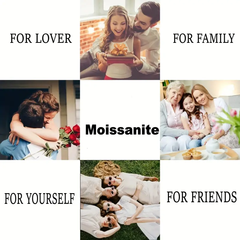 Colier cu pandantiv în formă de inimă Moissanite, argint 925, 3 ct, lanț clavicular pentru femei