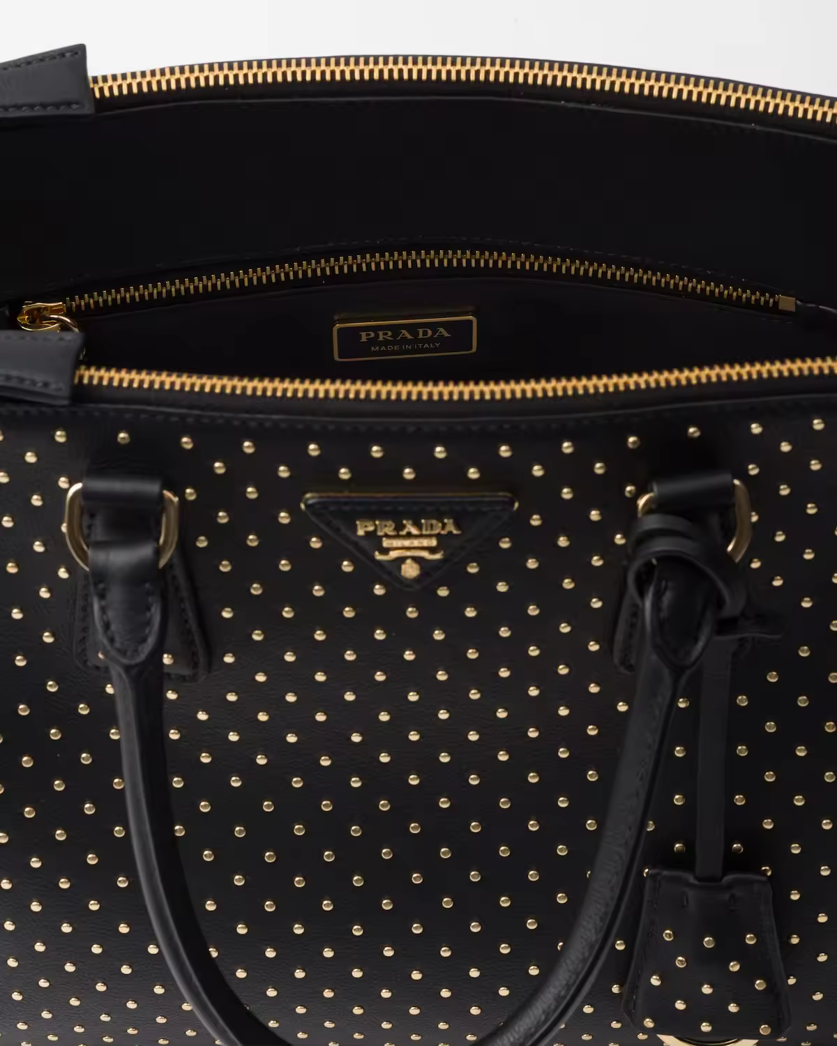 Geantă din piele cu împânzire Prada Galleria