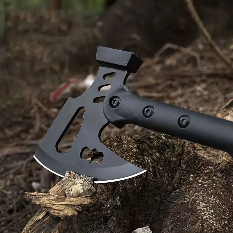 1pc ax to chop firewood artifact household chopping small axe outdoor fire axe to chop trees and cut wood to open up the mountain axe to chop bone carpentry camping multi functional axe high manganese steel engineering axe survival tactics details 4