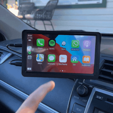 Tablou de bord universal cu ecran tactil pentru mașină | Apple CarPlay & Android Auto