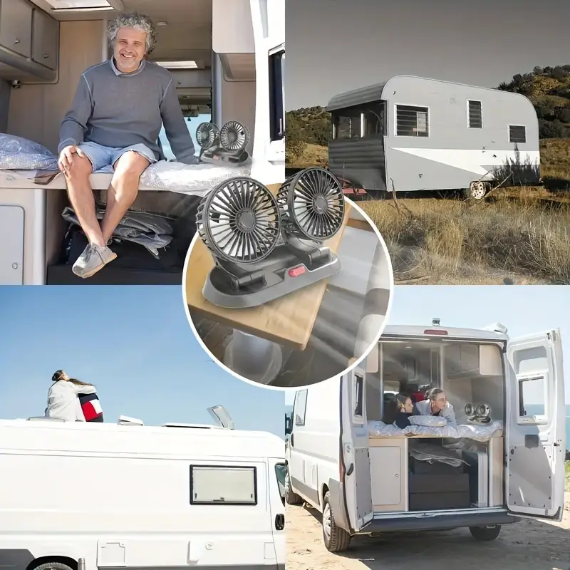 🚗Mufă USB de vară Mașină Mașină Acasă Mini ventilator cu două capete-FP003-VP🧊