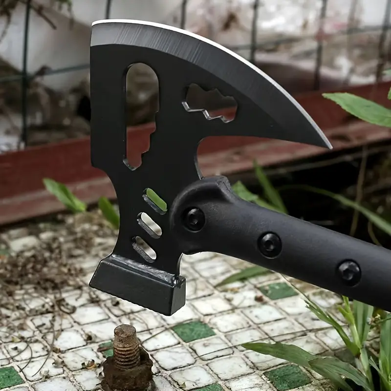 1pc ax to chop firewood artifact household chopping small axe outdoor fire axe to chop trees and cut wood to open up the mountain axe to chop bone carpentry camping multi functional axe high manganese steel engineering axe survival tactics details 2